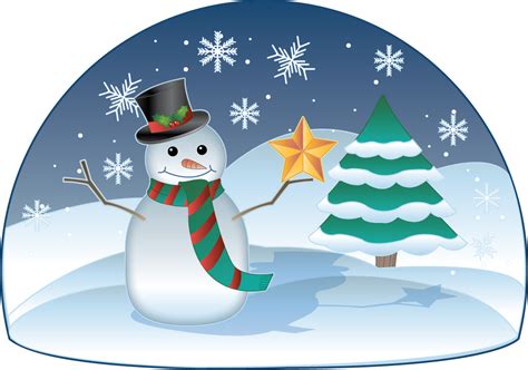 Snow Globe Holiday Clipart Christmas Scenes Holiday Snowmen