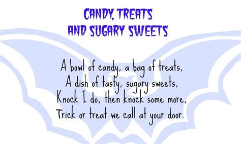 Trick Or Treat Poems About Candy For Kids Halloween Poems For Kids