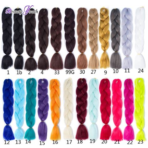 24 1pc100g 7 Colors Ombre Expression Kanekalon Jumbo Braiding Hair