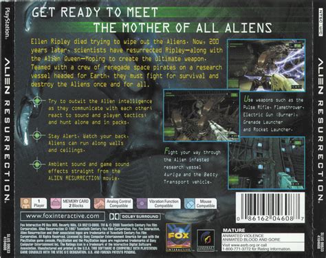 Alien Resurrection Psx Cover