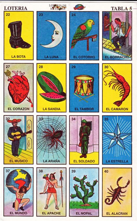 tarjetas de loteria imprimibles el conjunto completo de 10 etsy méxico