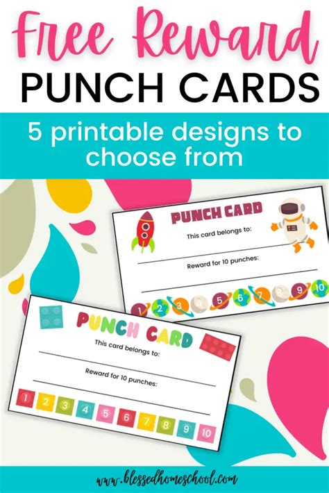 free printable reward punch cards and 16 ways to use them