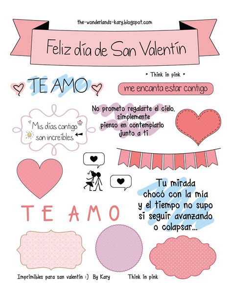 Printable For Valentines Day ♥ Imprimibles De Amor Cartas Para San