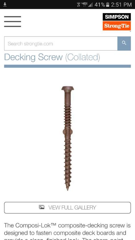 Collated Deck Screws Decks And Fencing Contractor Talk
