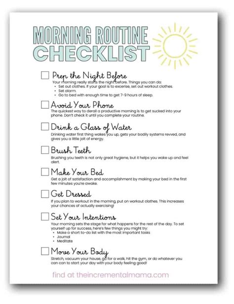 The Morning Routine Checklist To Start Your Day With Energy And Focus