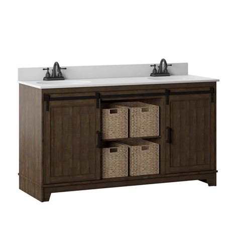 Twin Star Home 60 Inw X 22 In D X 3788 In H Double Sink Bath Vanity