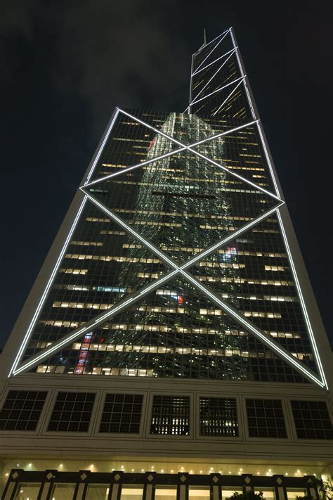 Bank Of China Tower Hong Kong Chiny 368 Metrowy Wieżowiec