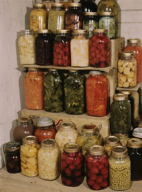 Display Of Home Canned Food Canning Recipes Canned Food Meals In A Jar