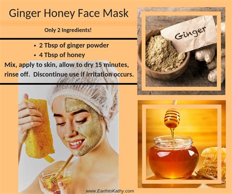 Ginger Honey Face Mask Recipe For Radiant Skin Earth To Kathy