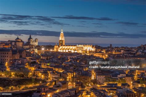 Toledo At Night Spain High Res Stock Photo Getty Images