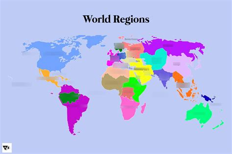 Hodn P Kn Ho Dobra O Za D Vtipn World Regions Map Kumulativn Reagovat Slibn
