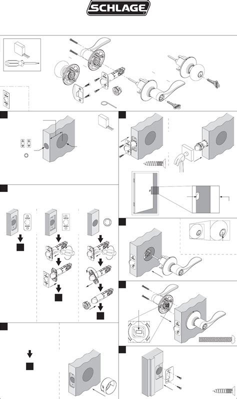 Manually put the bolt in the extended (lock) position. Schlage Door P515-302 User Guide | ManualsOnline.com