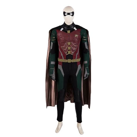 Superhero Titans Robin Cosplay Costume Nightwing Men Adult Halloween