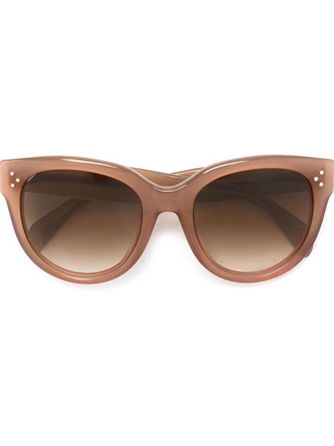 Céline Audrey Sunglasses In Brown Lyst