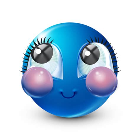 Bluemoji Pretty Blue Smiley Blue Emoji Know Your Meme