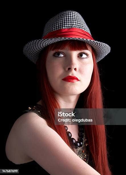 Red Head Gangster Girl Smiling Stock Photo Download Image Now Adult