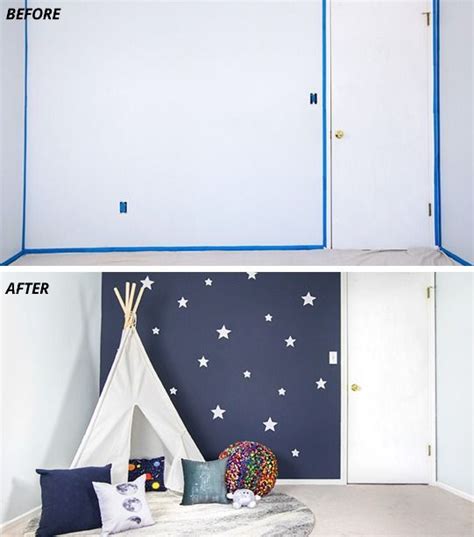 How To Create A Starry Night Sky Accent Wall In 2021 Accent Wall