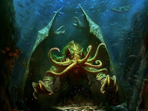 Fantasy Cthulhu Hd Wallpaper