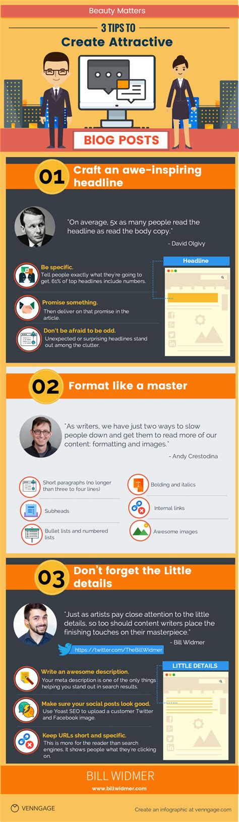 3 Tips To Create Attractive Blog Posts Infographic Bill Widmer
