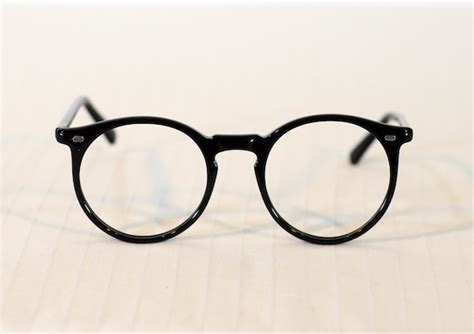 60s Eyeglasses Frames Oversized Round Black By Carnivalofthemaniac
