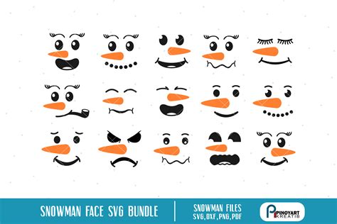 Snowman Faces Bundle Graphic By Pinoyartkreatib · Creative Fabrica