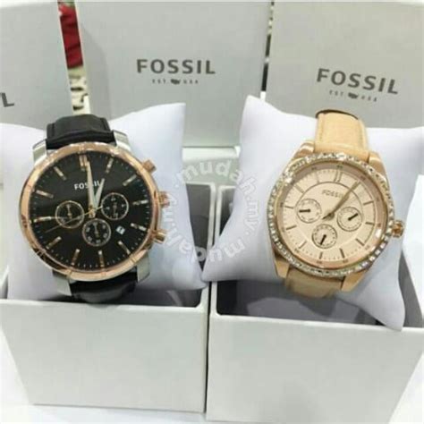 Fossil georgia rose gold watch with beige leather band es4340 796483361560 rose & white. Fossil Authentic Couple Watch - Watches & Accessories for ...