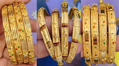 Light Weight Gold Bangles With Price Gold Chudiyan Design With Price Youtube