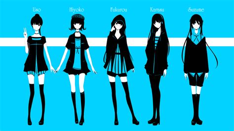 Long Hair Anime Girls Jacket Thigh Highs Anime Simple Background
