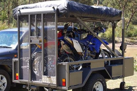 Motorbike Camper Trailer Offroad 4wd 4x4 With Tent Fits 3 X Motor