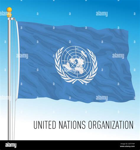 United Nations Official International Flag Vector Illustration Stock