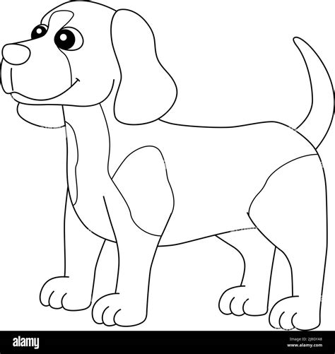 Beagle Dog Coloring Page Isolated For Kids Stock Vector Image And Art Alamy