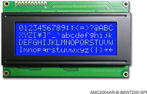 20 X 4 Character Lcd Module Stn Negative Blue Serial Interface