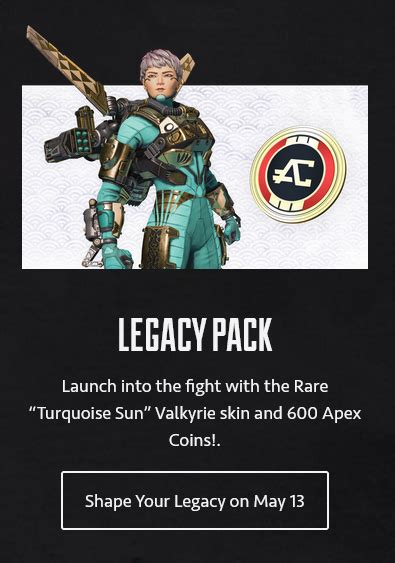 Apexs Legacy Pack Contains Valkyrie Skin And 600 Coins