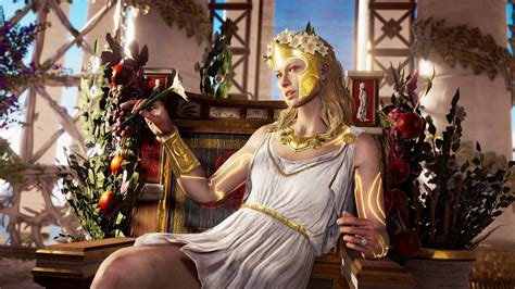 Download Assassins Creed Odyssey Persephone On Throne Wallpaper