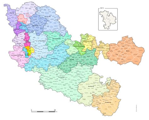 Carte Des Nouveaux Cantons De La Moselle Avec Villes Et Communes