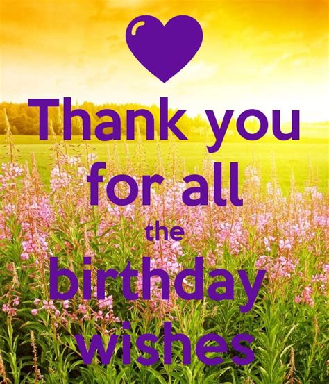 Thank You For All The Birthday Wishes Poster Bedankt Voor De