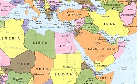 31 North Africa And Southwest Asia Political Map Maps Database Source