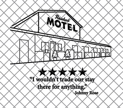 Rosebud Motel Line Drawing Review High Quality File Etsy España