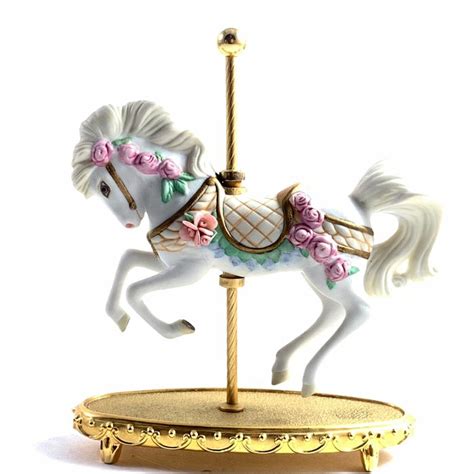 Franklin Mint Carousel Horse Porslin Och 24 Karat Catawiki