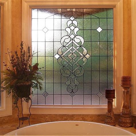 How to install frosted window film for bathroom privacy. Love this from CustomMade | Stained glass door, Glass ...