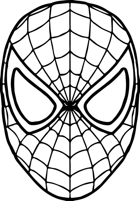 Spiderman Mask Coloring Pages Coloring Home