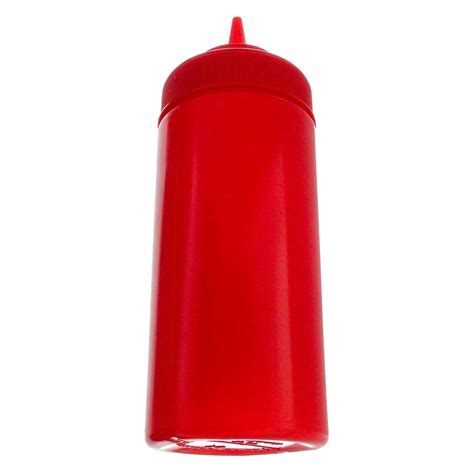 16 Oz 275 Inch Wide Mouth Squeeze Bottle 8 Inch Tall Red