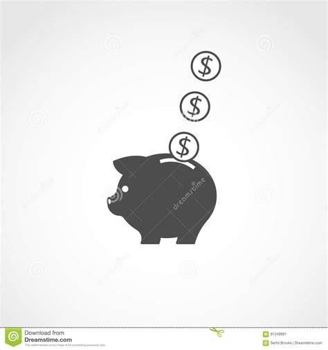 Piggy Bank Icon. Chart. Saving Money. Stock Vector - Illustration of concept, coin: 91249991