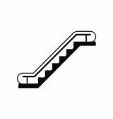Escalator Vector Icon Template Simple Sketch sketch template