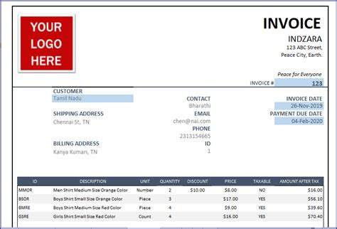 Retail Invoice Format In Excel Sheet Free Download Gbjes