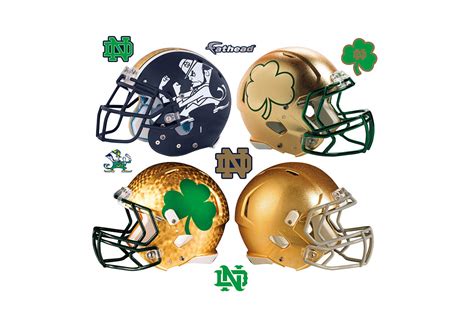 Notre Dame Fighting Irish Helmet Collection Wall Decal Shop Fathead