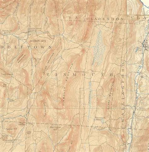 Tinmouth Vt 1897 Usgs Old Topo Map Town Composite Rutland Co Old Maps