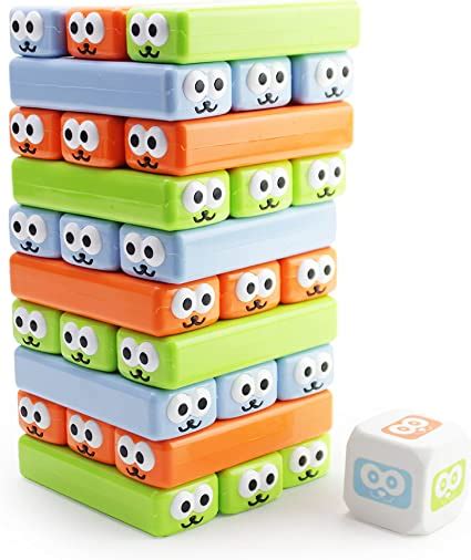 Boley Cute Stacking Blocks Tower Game Set 31 Pc Dice And Building Blocks For