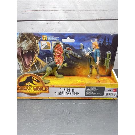 Jurassic World Dominion Claire Dilophosaurus Dinosaur Figure Pack