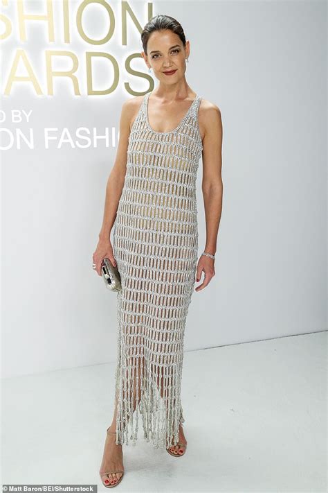 Katie Holmes Steals The Show In A Sheer Silver Dress At The 2022 Cfda